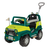 Carrinho De Passeio Jeepe Infantil Com Pedal Empurrador Jipe Cor Verde