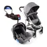 Carrinho De Passeio Para Bebê Trio Epic Grey Infanti Cor Cinza Cor Do Chassi Prata