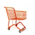Carrinho De Supermercado Simples 90l Laranja   Arte E Zinco