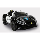 Carrinho Elétrico Infantil Ferrari Luxo Policial 110v/220v Cor Preto