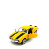 Carrinho Ferro Miniatura Esportivo Classico Carros Brinquedo Cor Amarelo