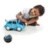 Carrinho Fusca Azul Capô Abre E Fecha Brinquedo Carro Grande