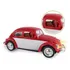 Carrinho Fusca Clássico De Controle Remoto Vermelho Com Luz