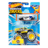 Carrinho Hot Wheels Monster Trucks Taxi Hkm07 Mattel Cor Amarelo
