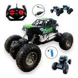 Carrinho Infantil Grande Controle Remoto Recarregavel Cor Verde