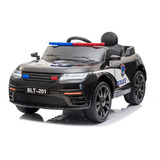Carrinho Infantil Motorizado Elétrico Brinquedo Mini Policia Cor Preto