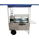 Carrinho Inox 2 Em 1 Batata Frita E Pastel Com 2 Tacho N 18
