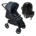 Carrinho Maranello Ii Preto Cinza E Bebê Conforto- Galzerano