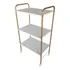 Carrinho Mesa Auxiliar Estética Dourado 3 Prateleiras Mdf