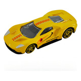 Carrinho Metal Infantil 1:64 Miniatura Coleção Porsche Cor Amarelo