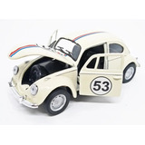 Carrinho Miniatura Coleção Fusca Ferro Herbie 53 Escala 1:32