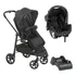 Carrinho Olympus Black Com Bebê Conforto E Base - Galzerano