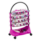 Carrinho Para Esmaltes Rosa
