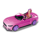 Carrinho Rosa Compativel C Barbie Conversivel Boneca Brinde