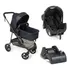 Carrinho Travel System Napoli Trio Preto Cobre Galzerano