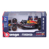 Carro De Fórmula Burago Redbull F1 Rb19 #1 Max Verstappen 1/ Cor Azul-marinho