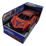 Carro Esporte Com Fricção Luz E Som Vermelho