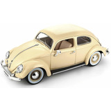 Carro Miniatura - Volkswagen - Kafer Beetle - 1/18 - Bege