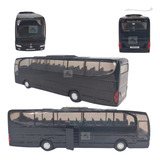 Carro Miniatura De Metal Ônibus Coach Abre Porta Fricção