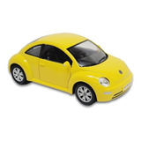 Carro New Beetle Miniatura Escala 1/24 Metal Coleção