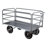 Carro Plataforma Metálico Até 600 Kg C  4 Abas Removíveis