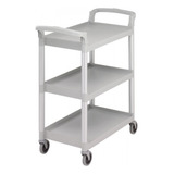 Carro Serviço 3 Prateleiras Com Cap  136 Kg Cinza Cambro