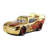 Cars Disney Pixar Mcqueen Gold Metal 1:55