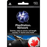 Cartão 50 Dólares Para Psn Do Canadá - Código Psn Canadense