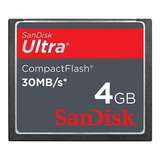 Cartão Compact Flash 4gb Sandisk Ultra 30mb/s 200x Full Hd