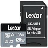 Cartão De Memória Lexar 1066x Micro Sd 128gb - 160mb/s Leitura, 120mb/s Escrita, C10, U3, V30, A2 - Silver