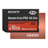 Cartão De Memória Memory Stick Pro Duo 16gb / Câmera Sony