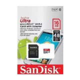 Cartao De Memoria Micro Sd Sandisk - 16 Gb - Classe 10 Ultra