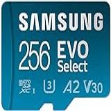 Cartão De Memória Microsdxc 256gb Samsung Evo Select (uhs-i, U3, A2, V30 C/ Adaptador) - Mb-me256ka