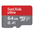 Cartão De Memória Sandisk 64gb Ultra Com Adaptador Câmeras