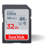 Cartao De Memoria Sandisk Sdhc Ultra120mb/s 32gb Sd Original
