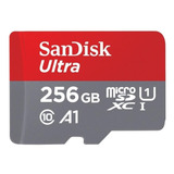 Cartão De Memória Sandisk Sdsquar 256g gn6ma Ultra Com Adaptador Sd 256gb