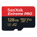 Cartão De Memória Sandisk Sdsqxcd 128g gn6ma Extreme Pro Com Adaptador Sd 128gb