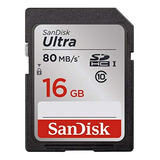 Cartão De Memória Sandisk Ultra 16gb Classe 10 Sdhc Uhsi Up