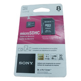 Cartão De Memória Sony Micro Sdhc 8g Com Adaptador 