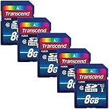 Cartão De Memória Transcend 8gb Sdhc Premium Class 10 Uhs-i (pacote Com 5) Ts8gsdu1 - Pacote De Valor Superior