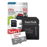 Cartão De Memória Ultra Adaptador Sd 64gb P câmeras Wi fi