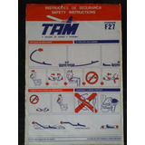 Cartão De Segurança Safety Card Tam Fokker 27 80/90 Raro!!!