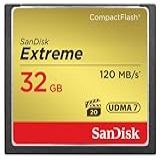 Cartão Extreme Compact Flash Card 32gb, Sandisk, Dourado