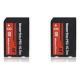 Cartão Flash 2x Memory Stick Ms Pro Duo Hx De 8 Gb Para Psp