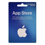Cartão Gift Card App Store R  100 Reais Apple Itunes Brasil