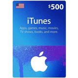 Cartão Itunes Gift Card $500 Dólares Usa iPhone/iPad/iMac