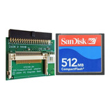 Cartão Memória Compact Flash Sandisk 512mb Cf Adaptador Ide
