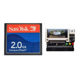 Cartão Memória Compact Flash Sandisk Cf 2gb + Adaptador Ide
