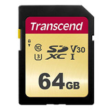 Cartão Memória Sdxc 64gb Transcend Cl10 U3 95mb/s 4 K Me