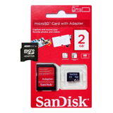 Cartão Micro Sd 2gb + Adaptador Sd + Adaptador Mini Sd Card